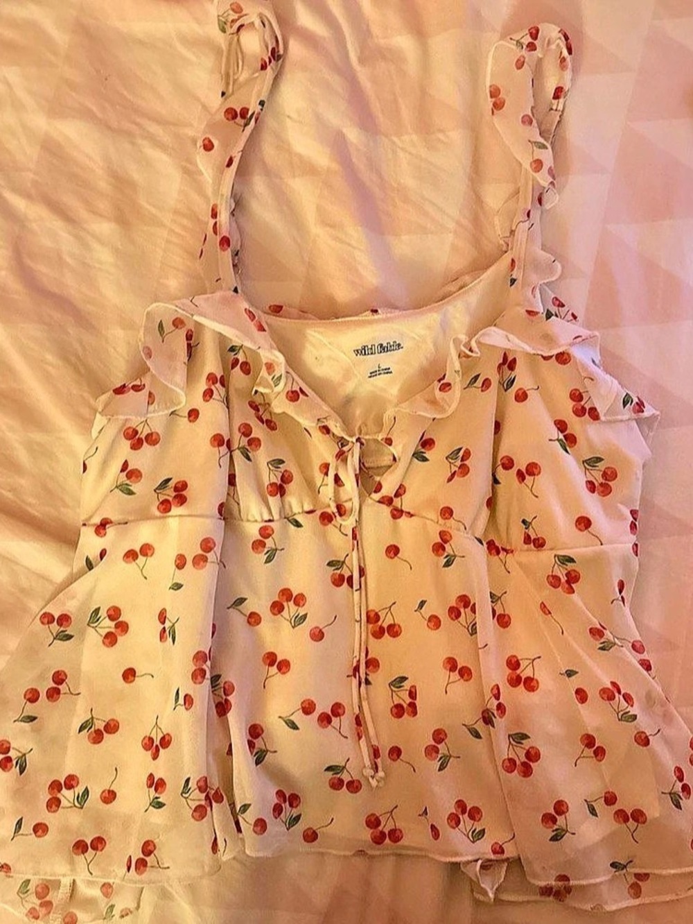 wild fable cherry baby doll blouse